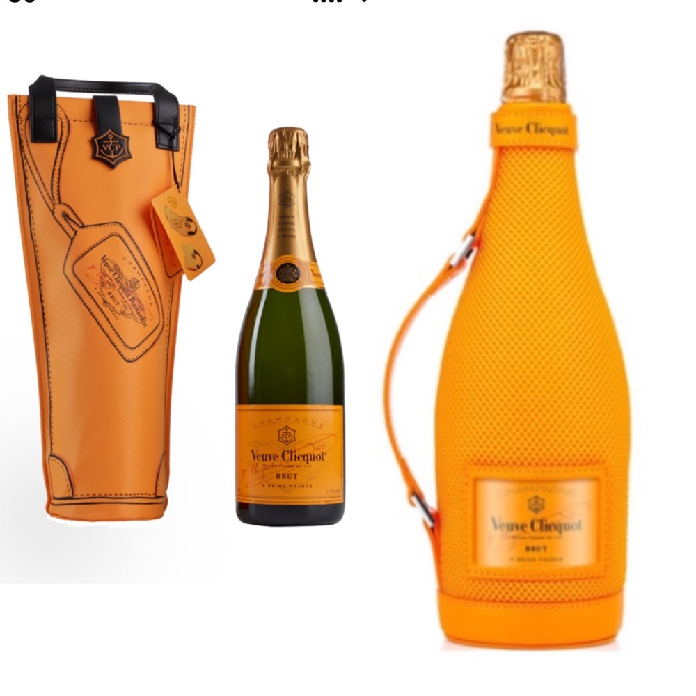 VEUVE CLICQUOT • Brut Champagne Cooler Ice Jacket & Shopping Bag